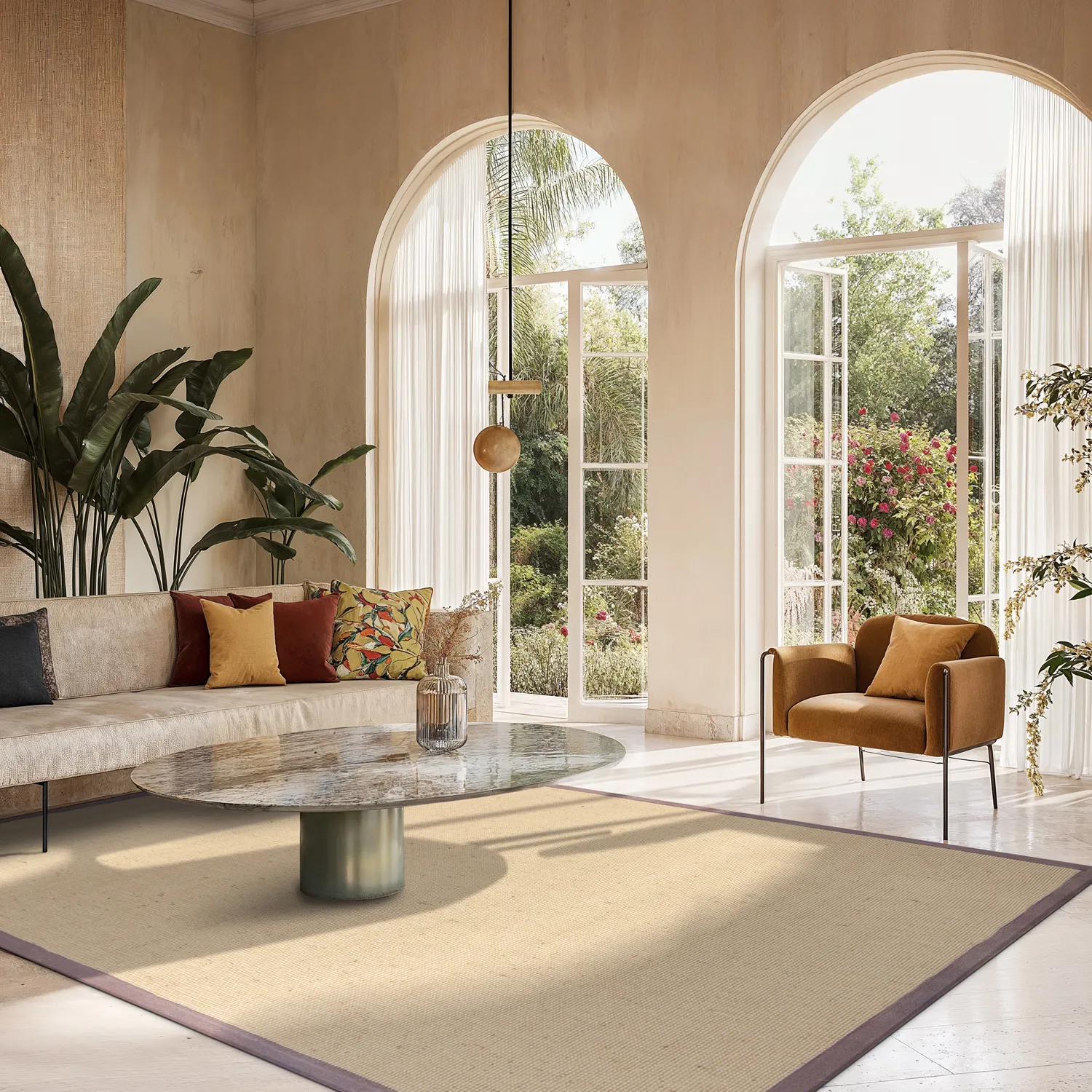 Sisal-vloerkleed - Agave (natuur/bruin)