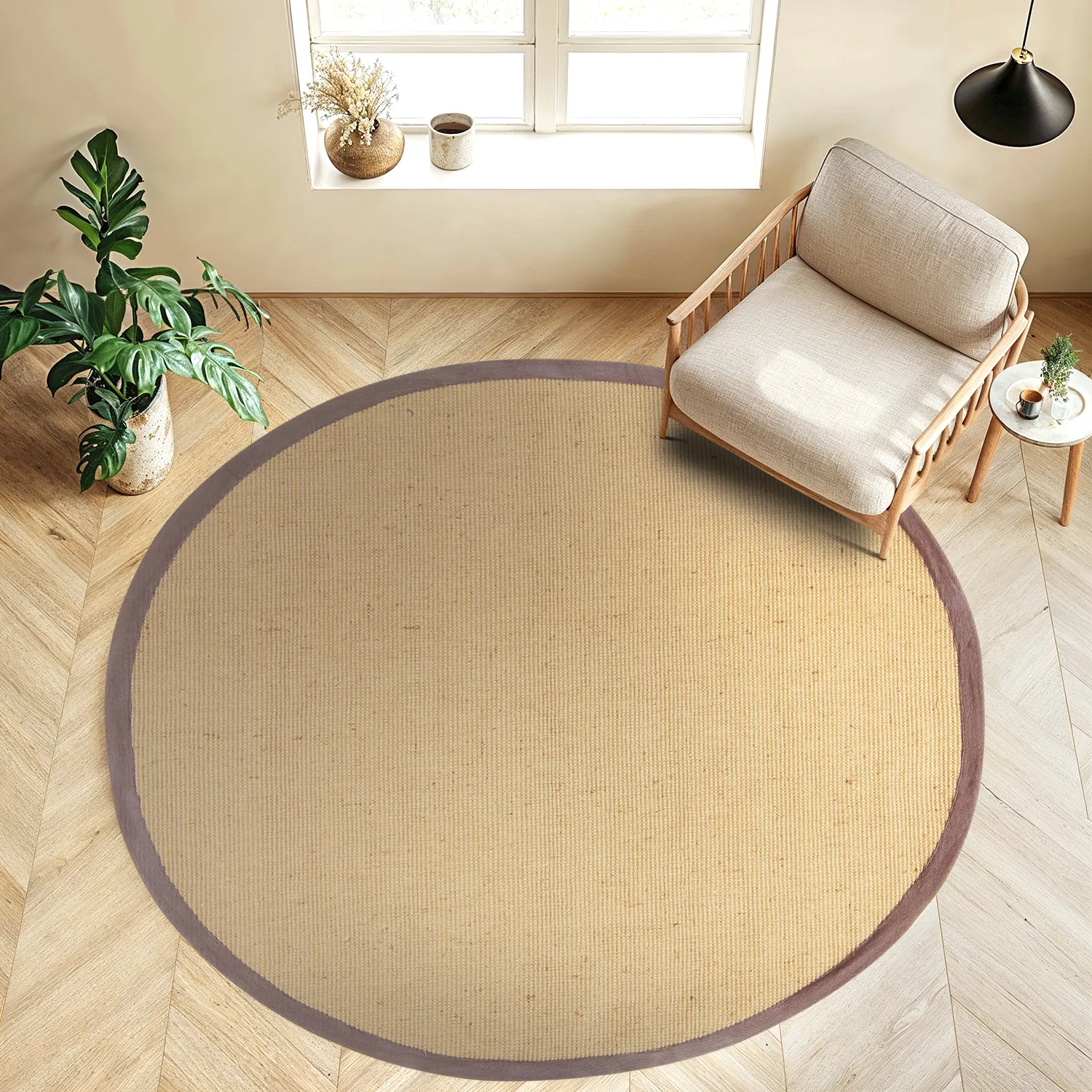 Ronde vloerkleden (sisal) - Agave (natuur/bruin)