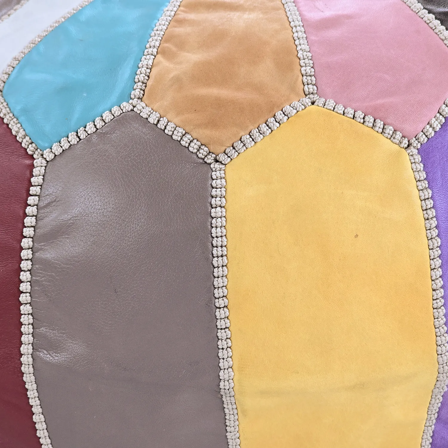 Poef - Marokkaanse Poef (leer) (multi) 02