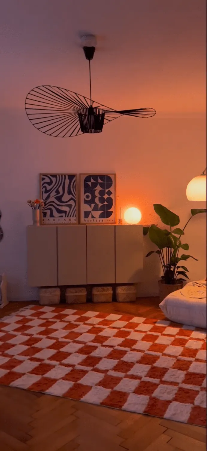 Hoogpolig vloerkleed - Maranello Natural Cotton Shaggy (oranje)