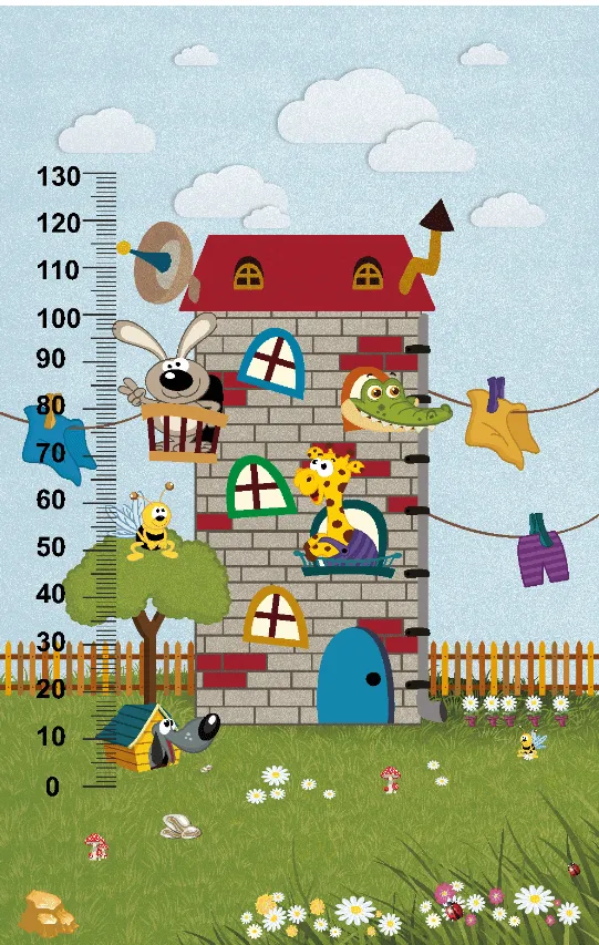 Kindervloerkleed - Funny house