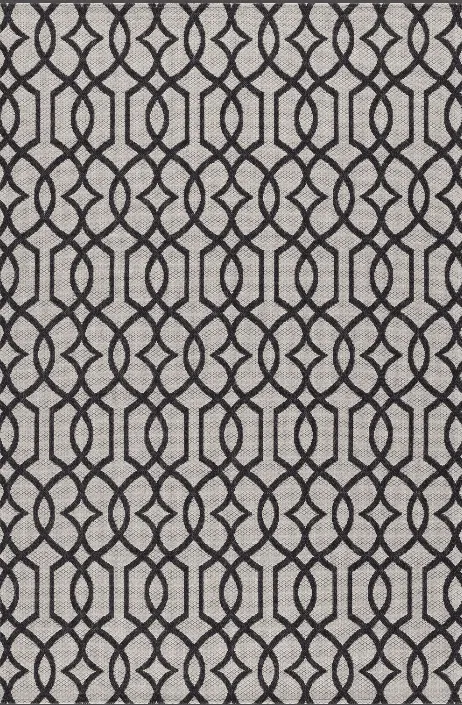 Vloerkleed Katoen - Kebira (grijs/zwart)