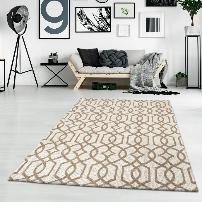 Vloerkleed Katoen - Kebira (beige)