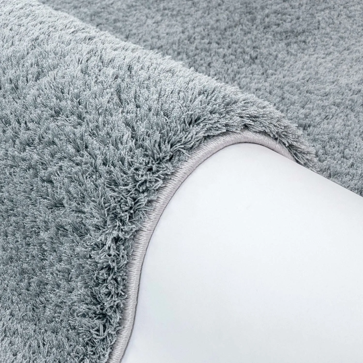 Hoogpolig vloerkleed - Soft Shine (turkoois)