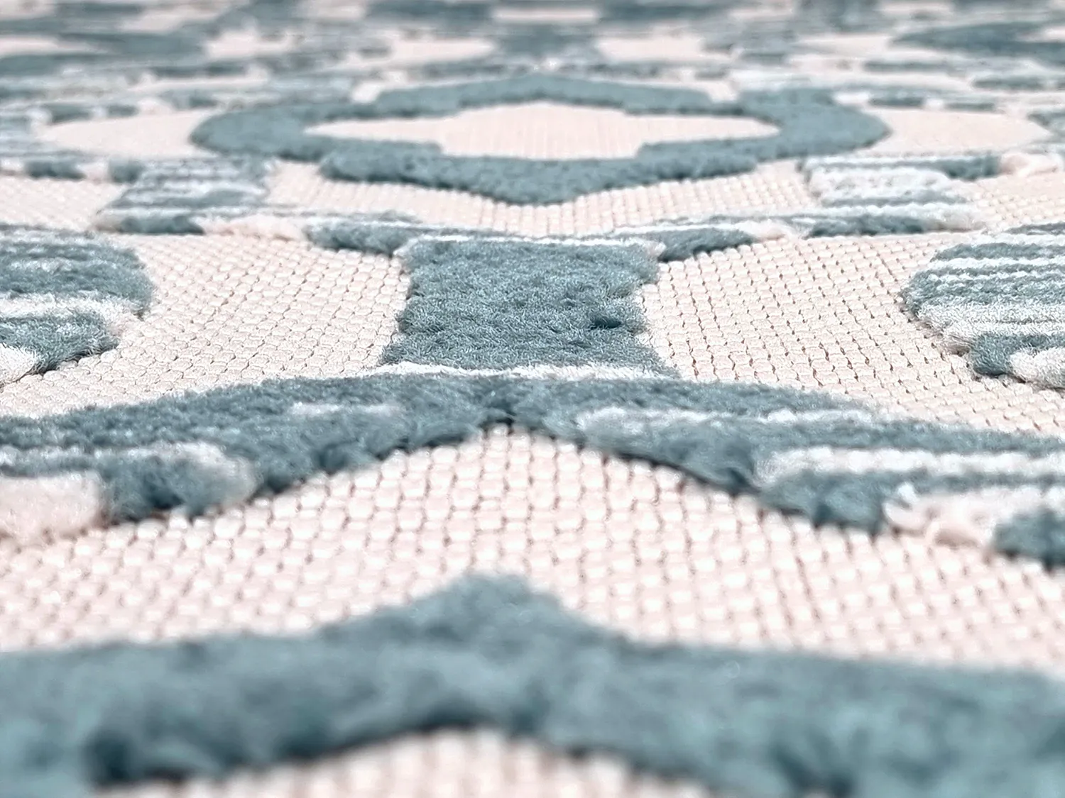 Ronde vloerkleden - Indoor/Outdoor Trenton (wit/blauw)