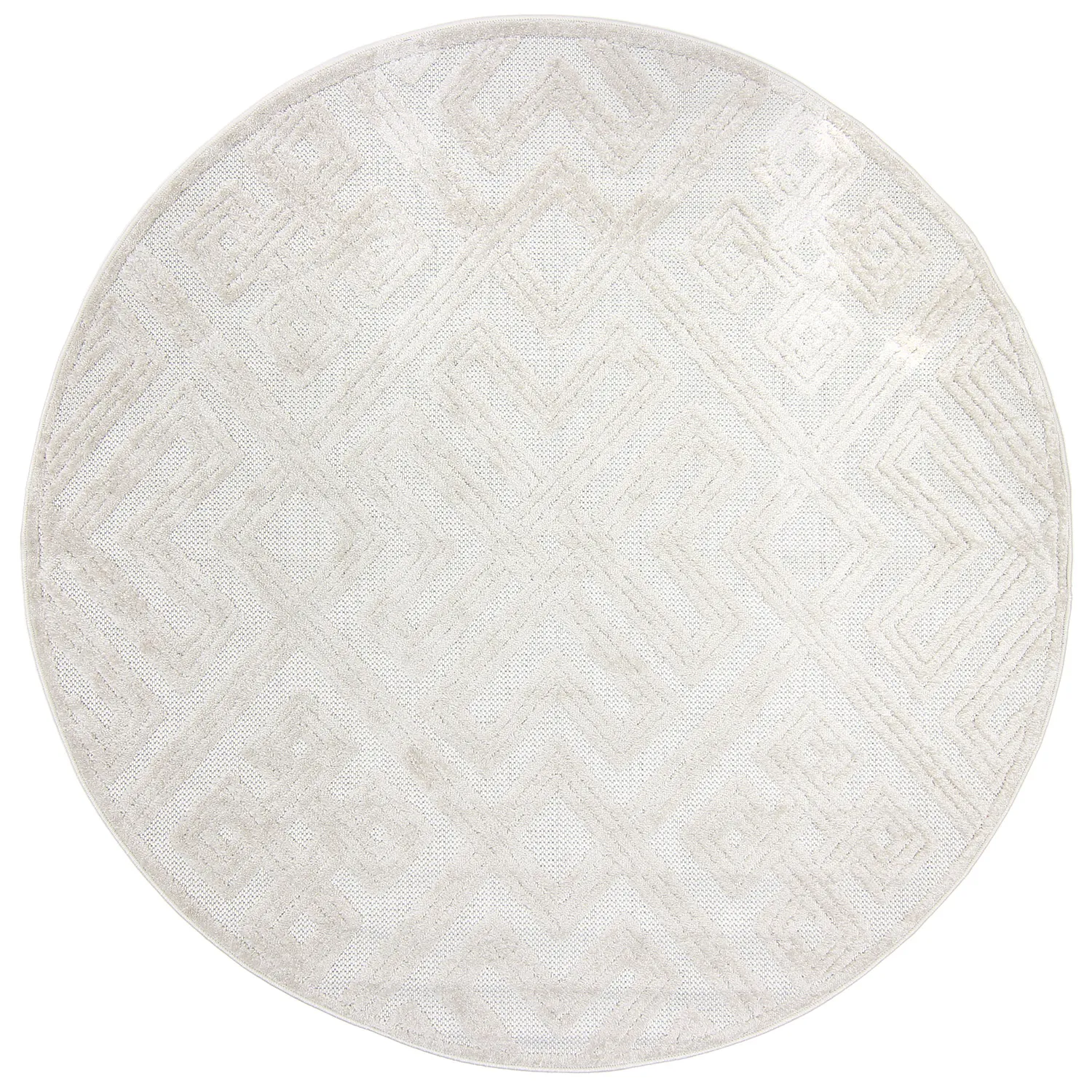 Ronde vloerkleden - Indoor/Outdoor Shirley (cream)