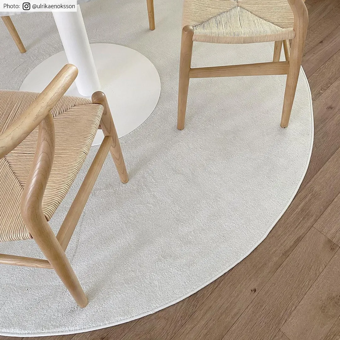 Rond vloerkleed - Sunayama (wit)