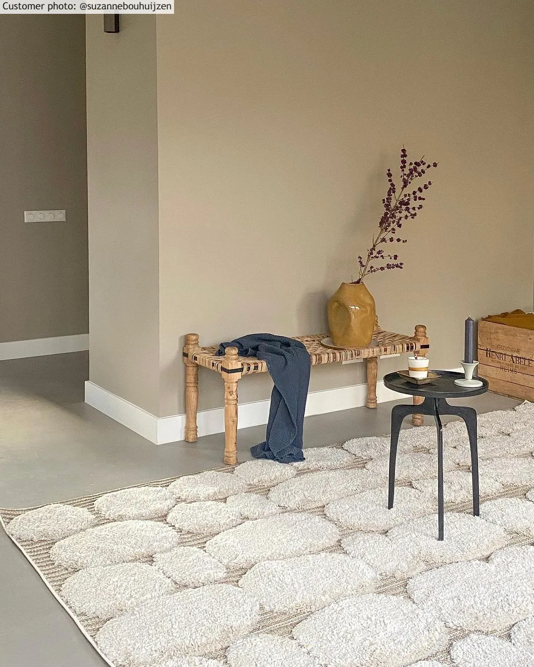 Hoogpolig vloerkleed - Fondi (beige)