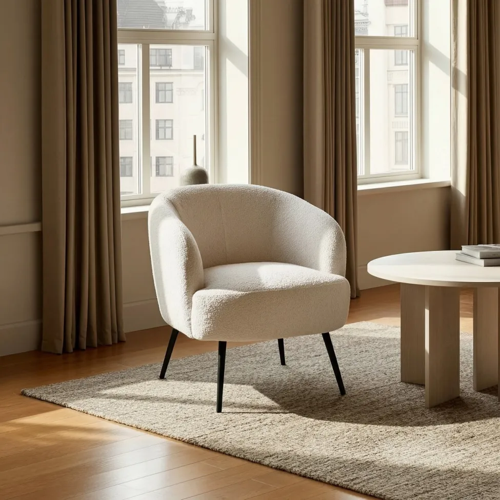 Fauteuil - Capri (beige/bouclé)