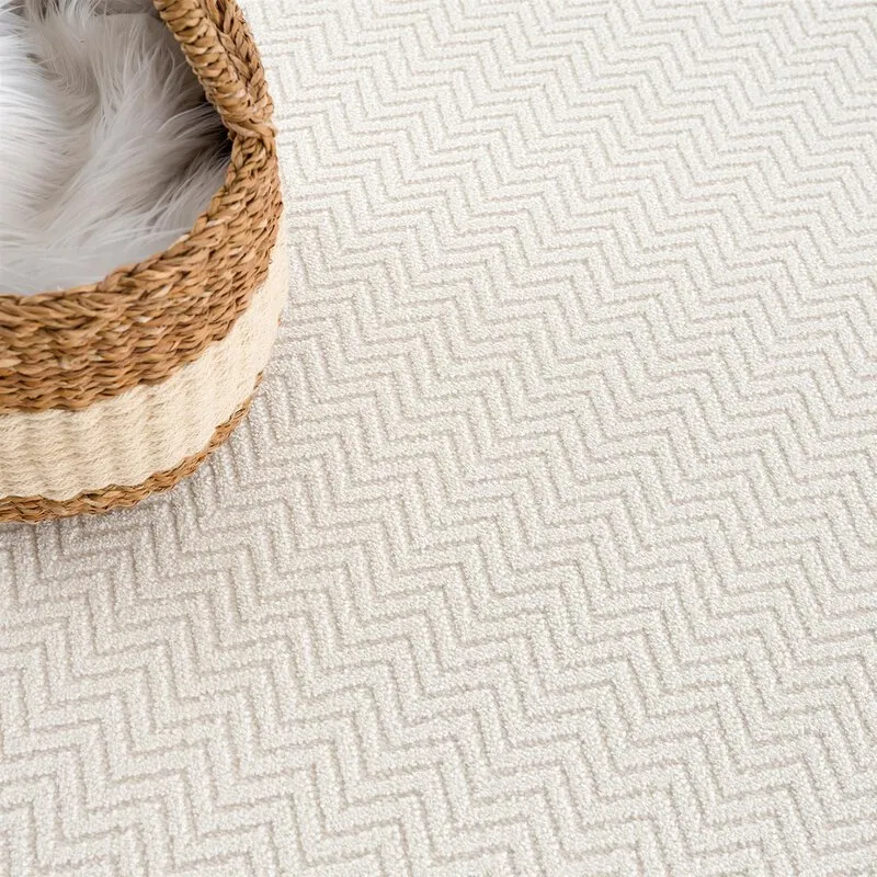 Hoogpolig vloerkleed - Pandora (wit)