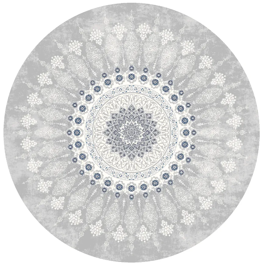 Rond vloerkleed - Sandrigo (grijs/wit)