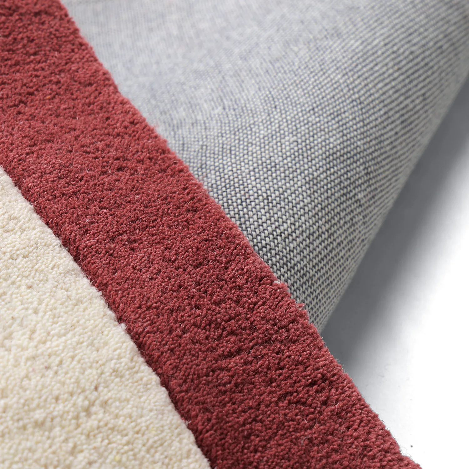 Wollen-vloerkleed - Agra Hand Tufted Wool Premium (crème/rood)