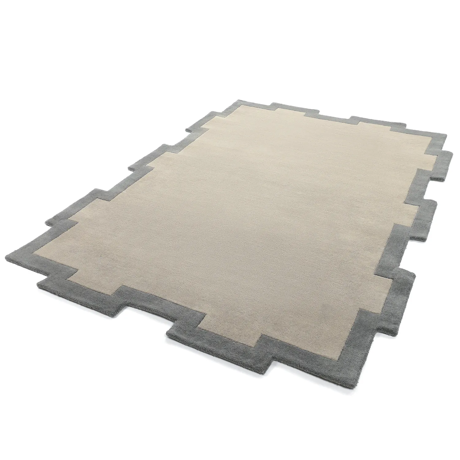 Wollen-vloerkleed - Agra Hand Tufted Wool Premium (grijs)