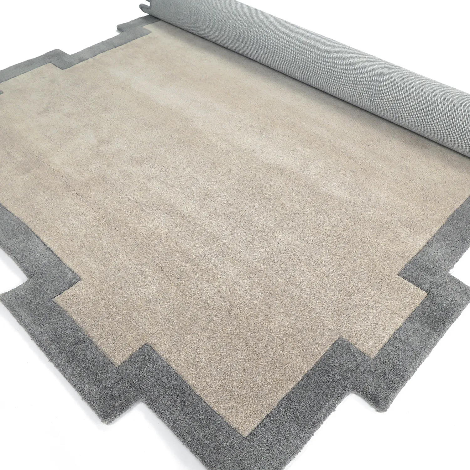 Wollen-vloerkleed - Agra Hand Tufted Wool Premium (grijs)
