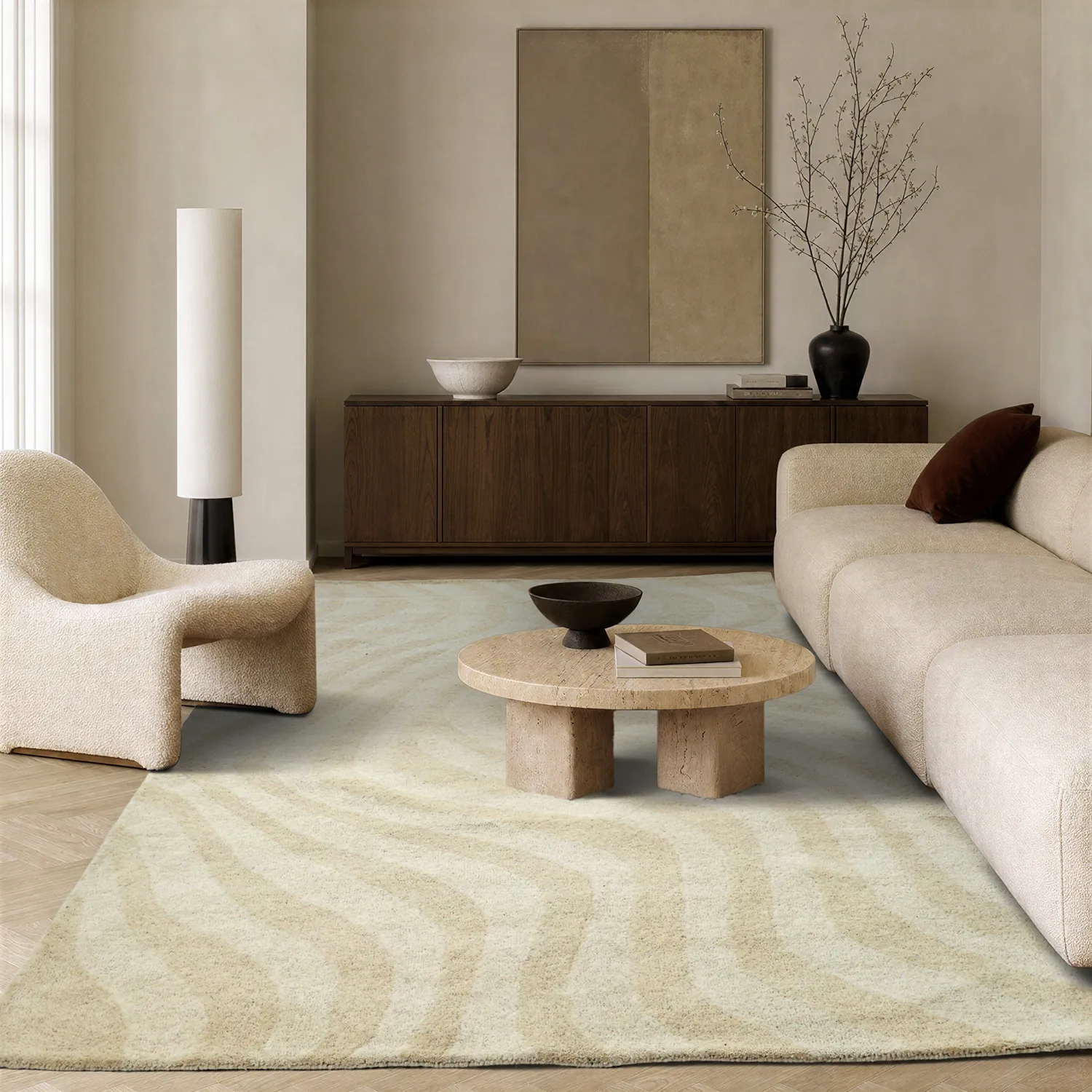 Wollen-vloerkleed - Aiz Hand Tufted Wool Premium (grijs)