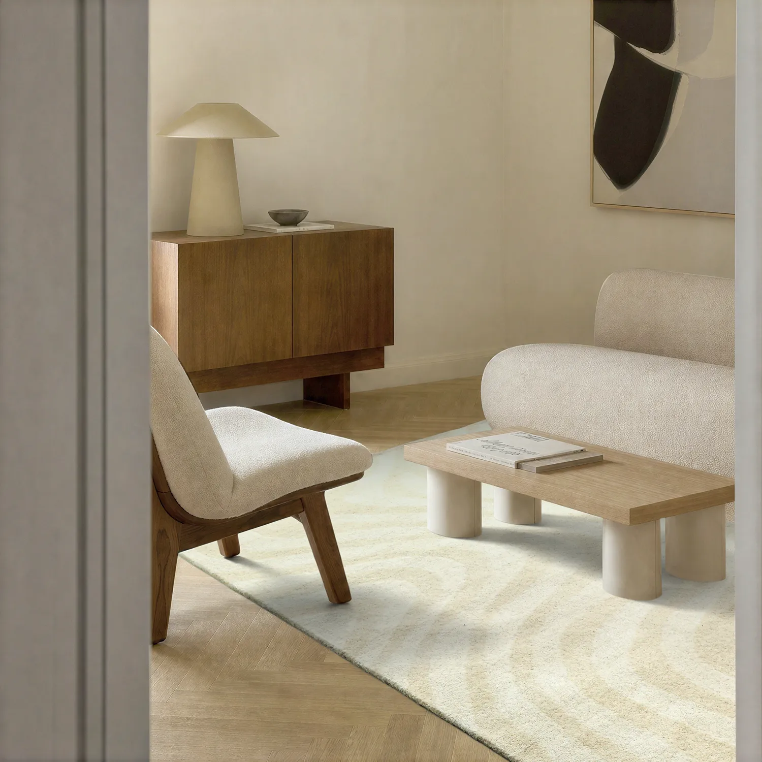 Wollen-vloerkleed - Aiz Hand Tufted Wool Premium (grijs)