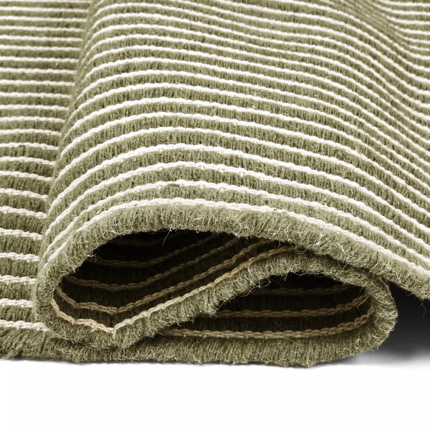 Wollen-vloerkleed - Arbil (groen/wit)