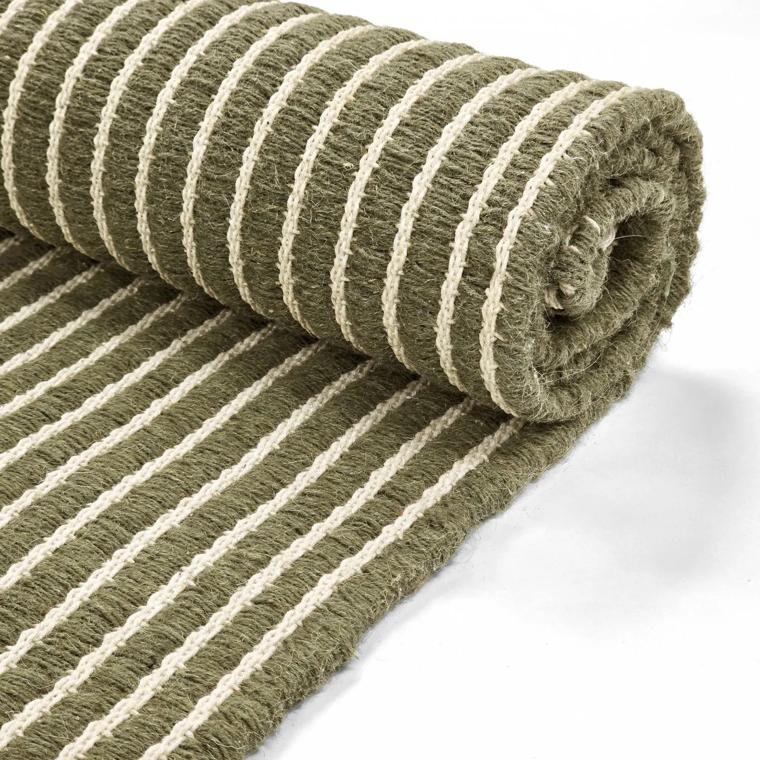 Wollen-vloerkleed - Arbil (groen/wit)