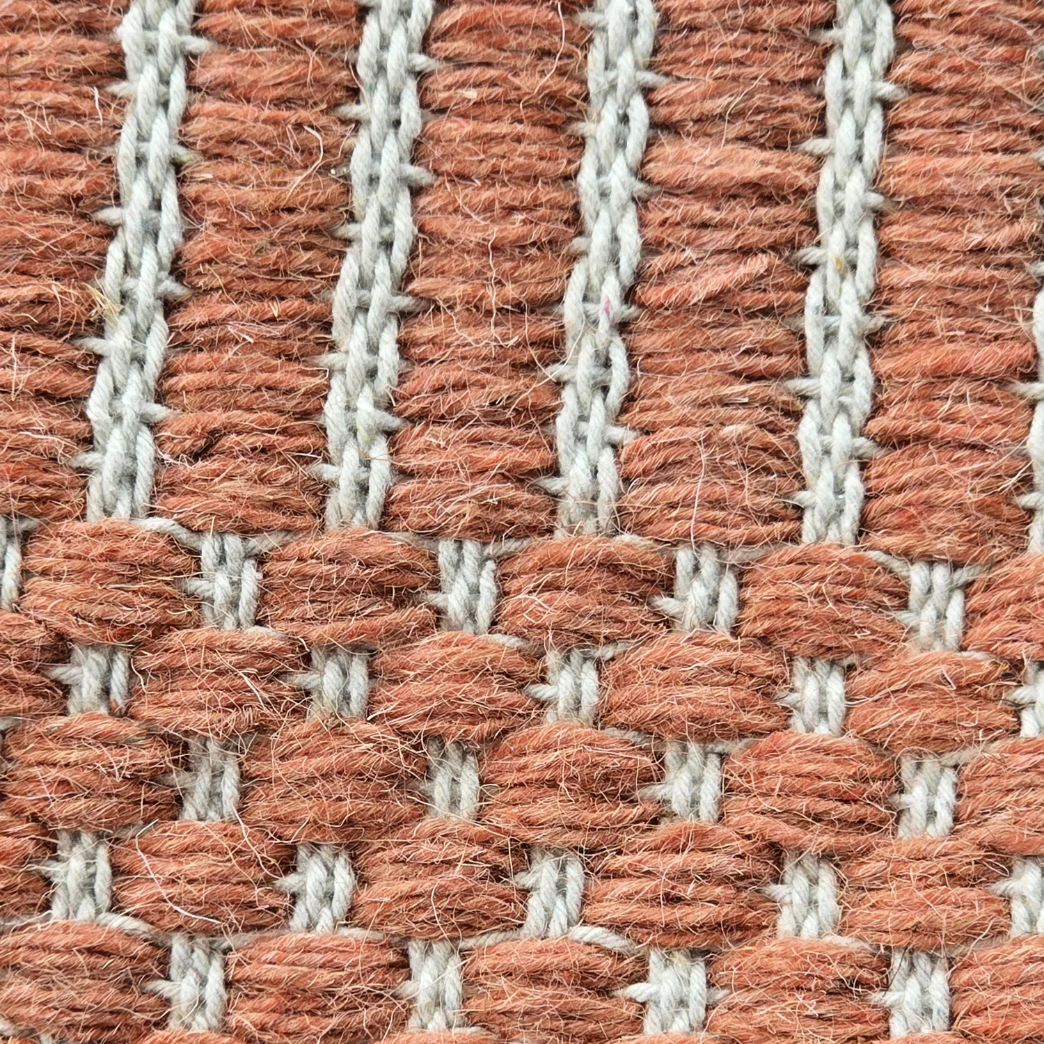 Wollen-vloerkleed - Arbil (terracotta/wit)