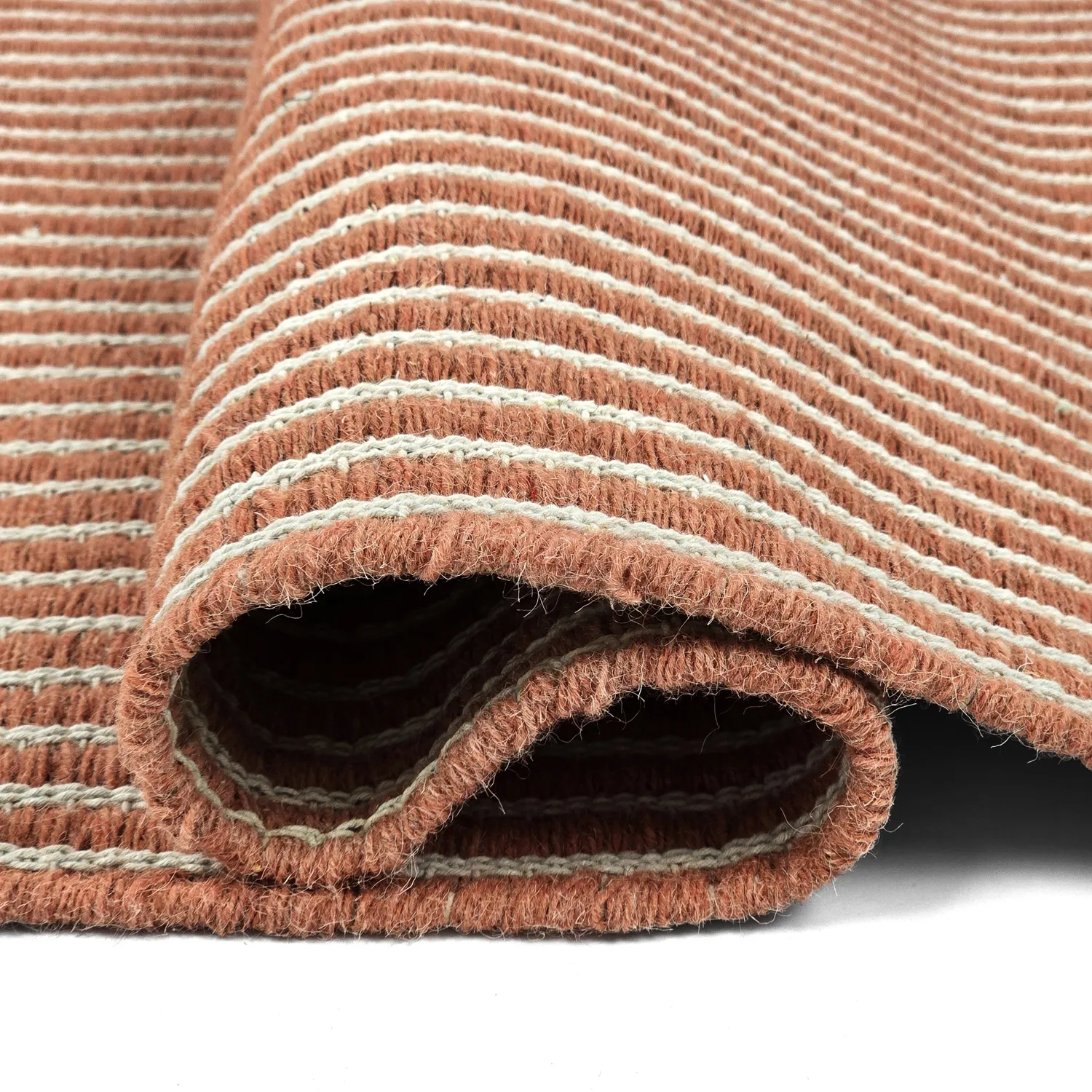 Wollen-vloerkleed - Arbil (terracotta/wit)