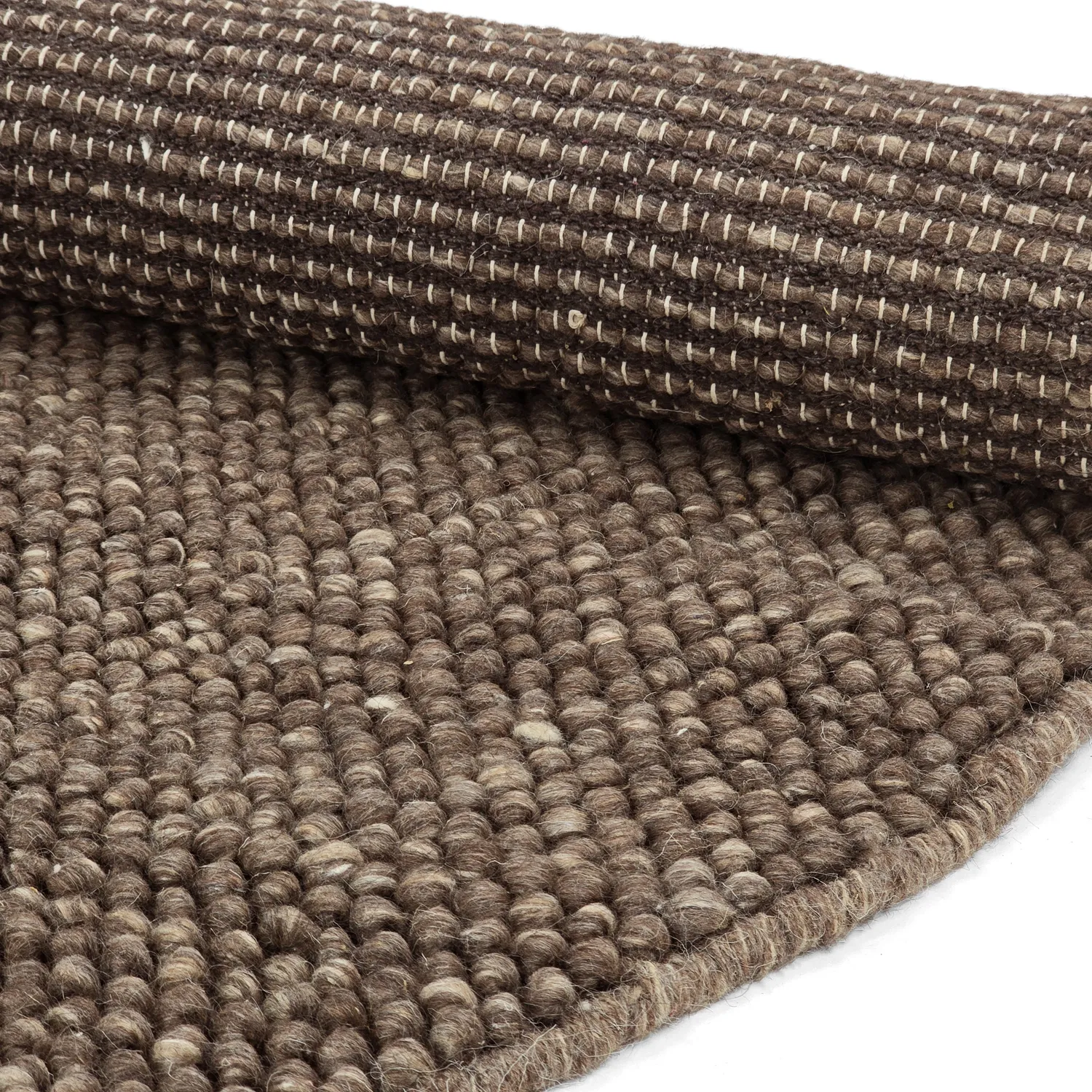Rond vloerkleed - Avafors Wool Bubble (bruin/beige)