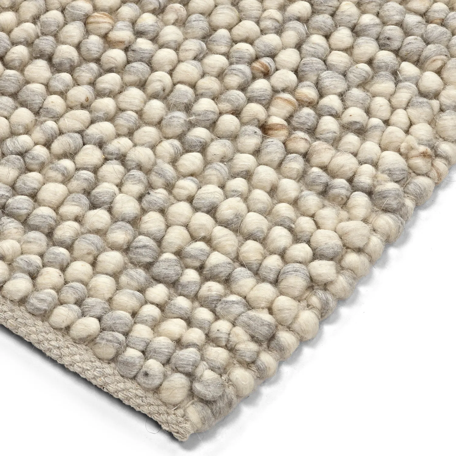 Wollen-vloerkleed - Avafors Wool Bubble (grijs/beige)