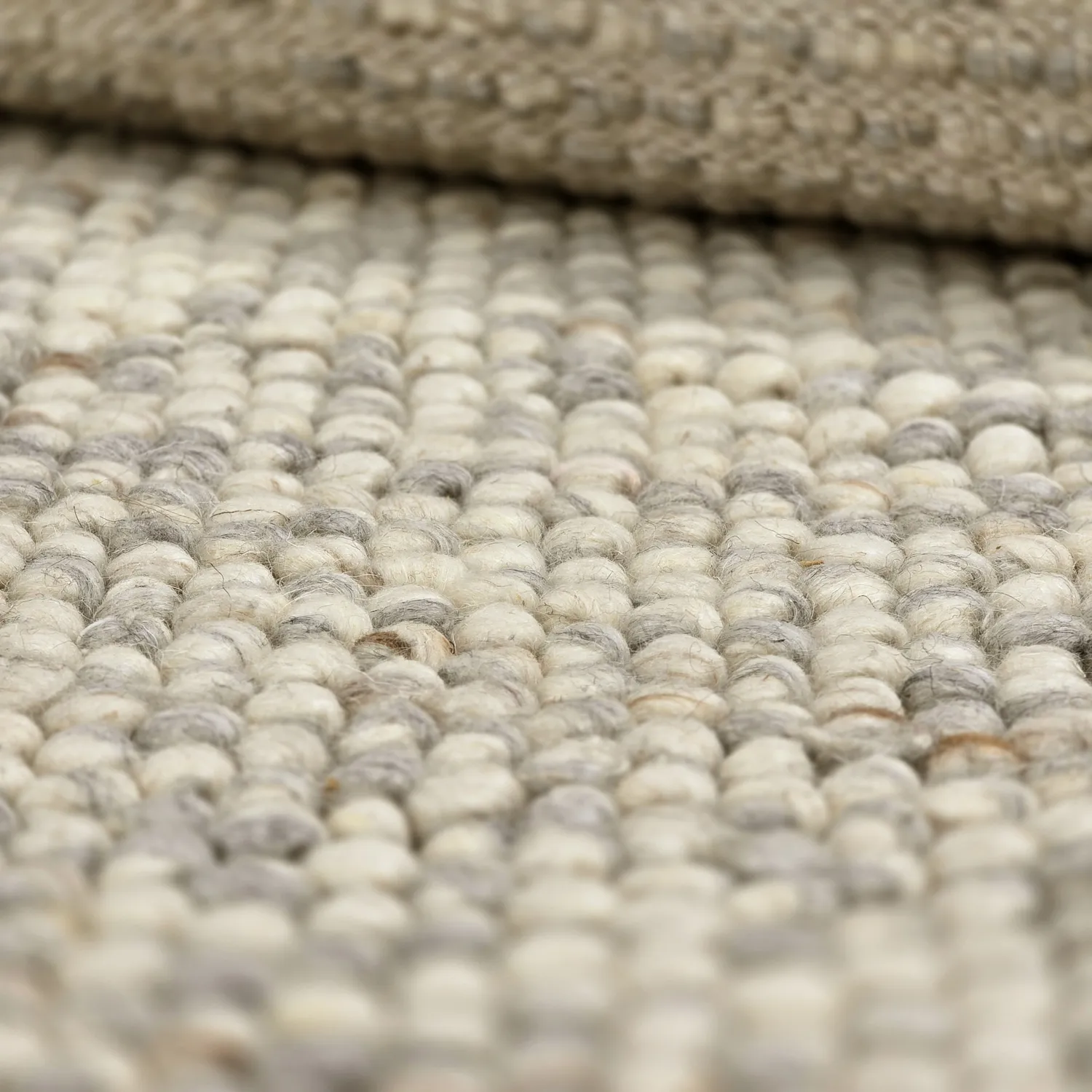 Wollen-vloerkleed - Avafors Wool Bubble (grijs/beige)
