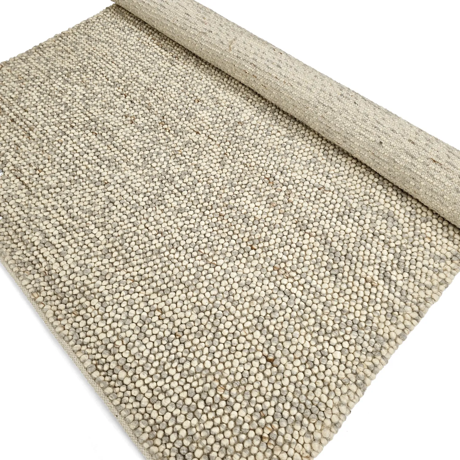 Wollen-vloerkleed - Avafors Wool Bubble (grijs/beige)