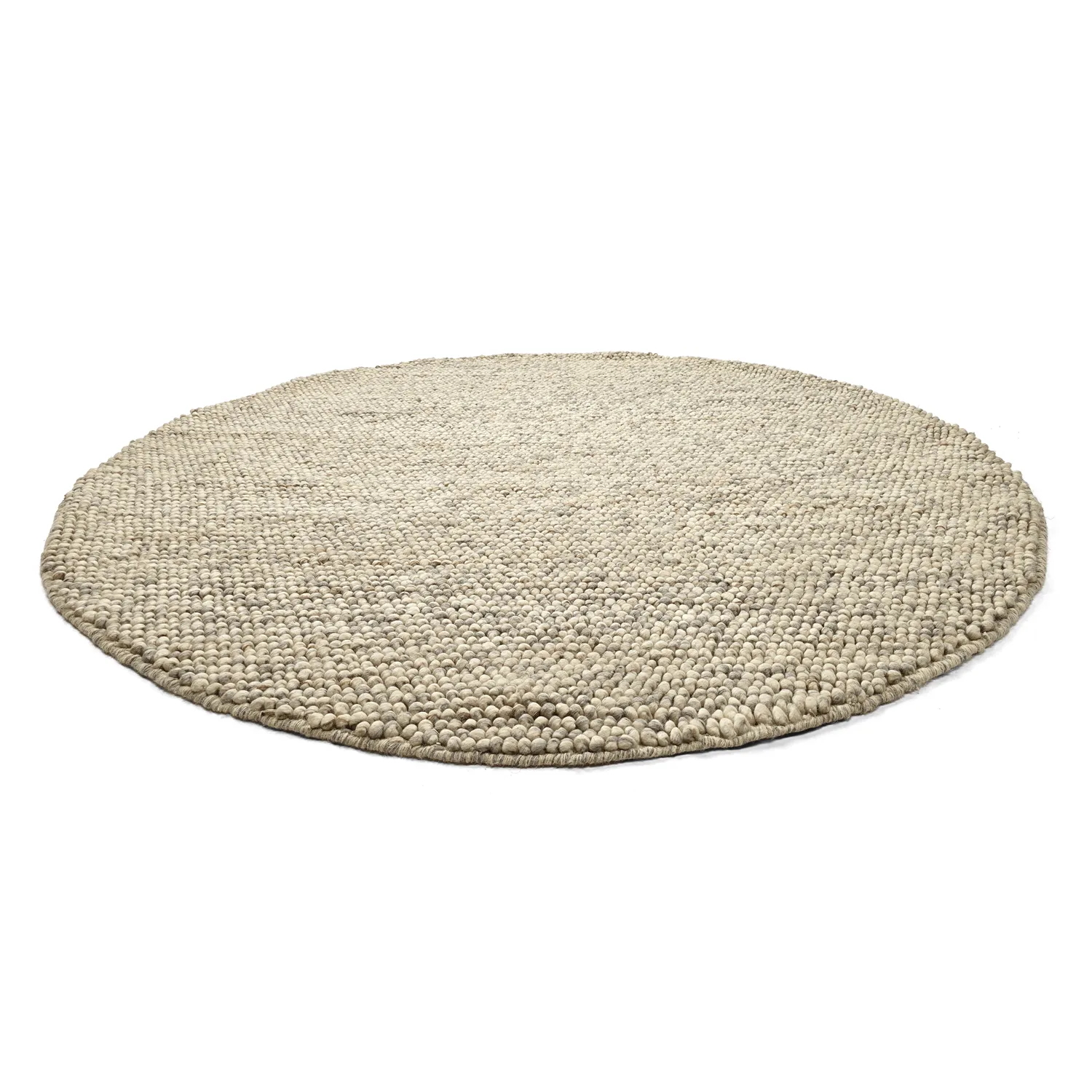 Rond vloerkleed - Avafors Wool Bubble (grijs/beige)