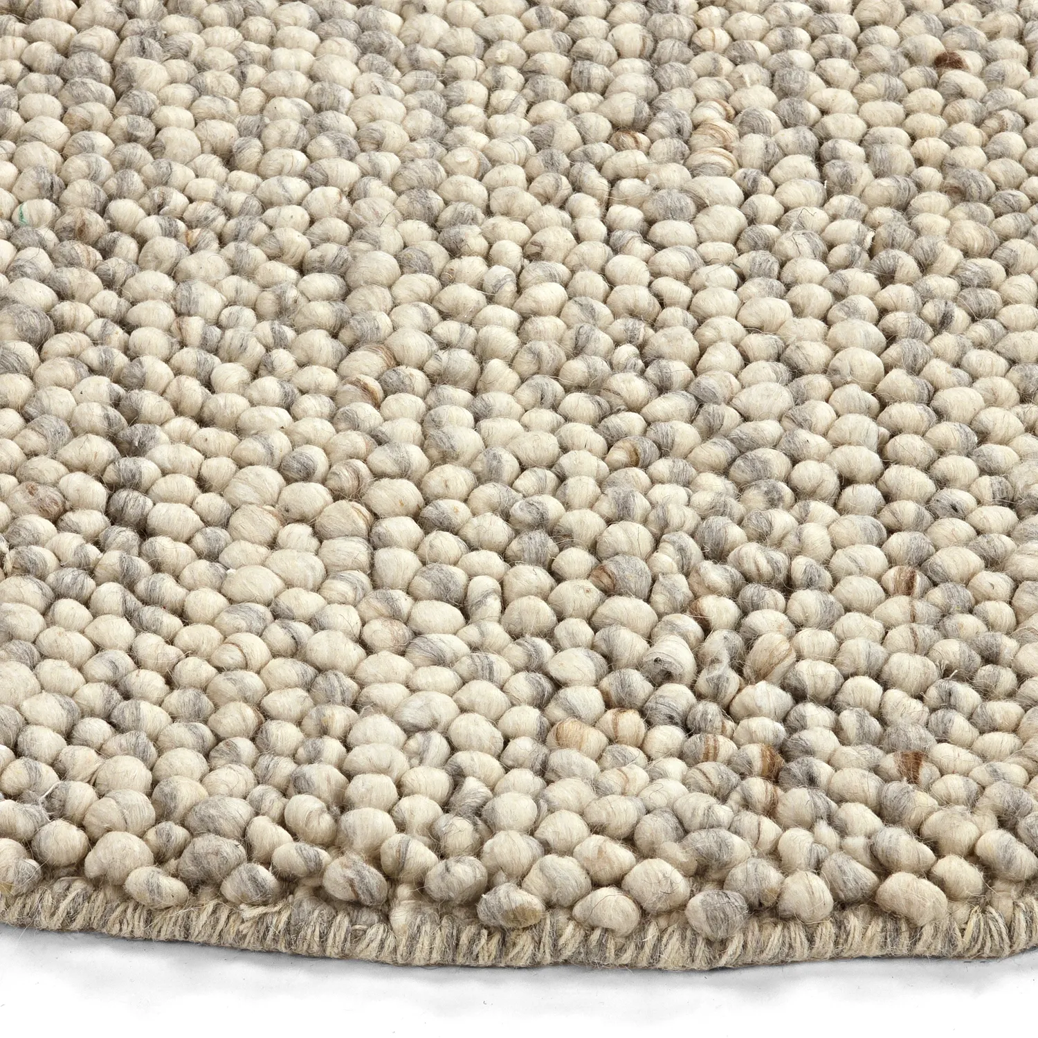 Rond vloerkleed - Avafors Wool Bubble (grijs/beige)