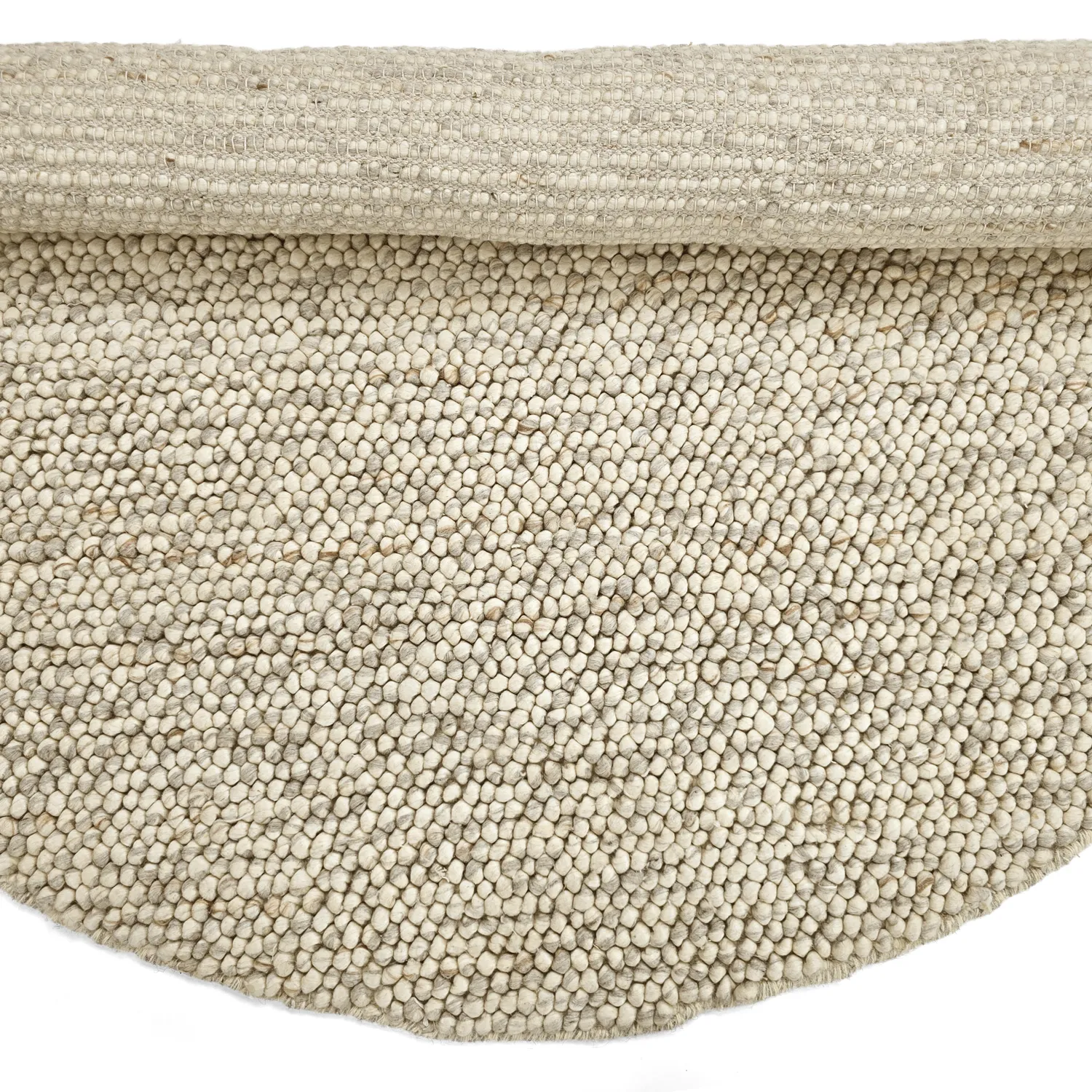 Rond vloerkleed - Avafors Wool Bubble (grijs/beige)