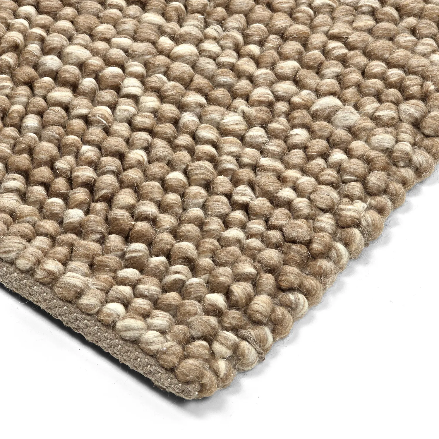 Wollen-vloerkleed - Avafors Wool Bubble (lichtbruin/wit)