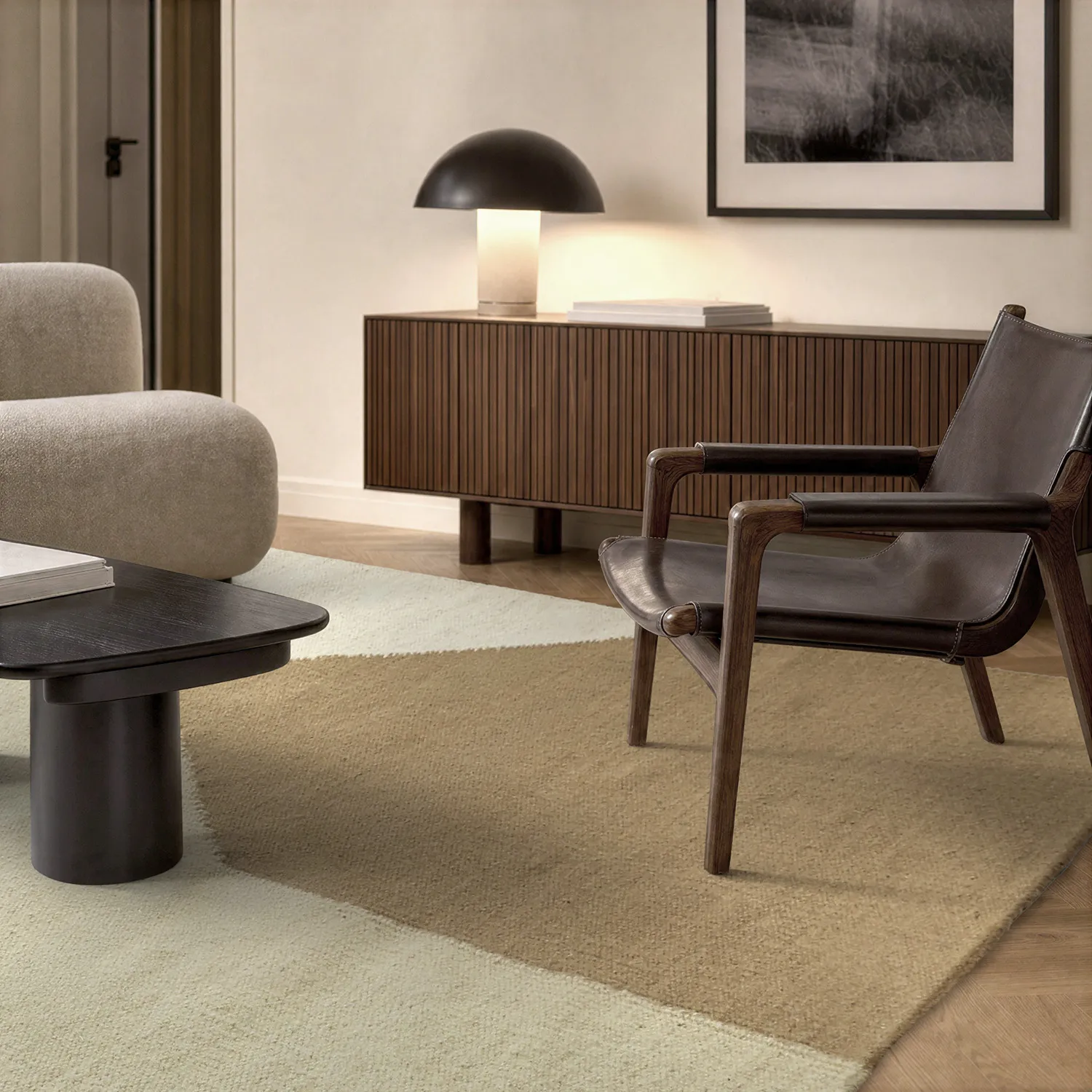 Wollen-vloerkleed - Aveiro (beige/multi)
