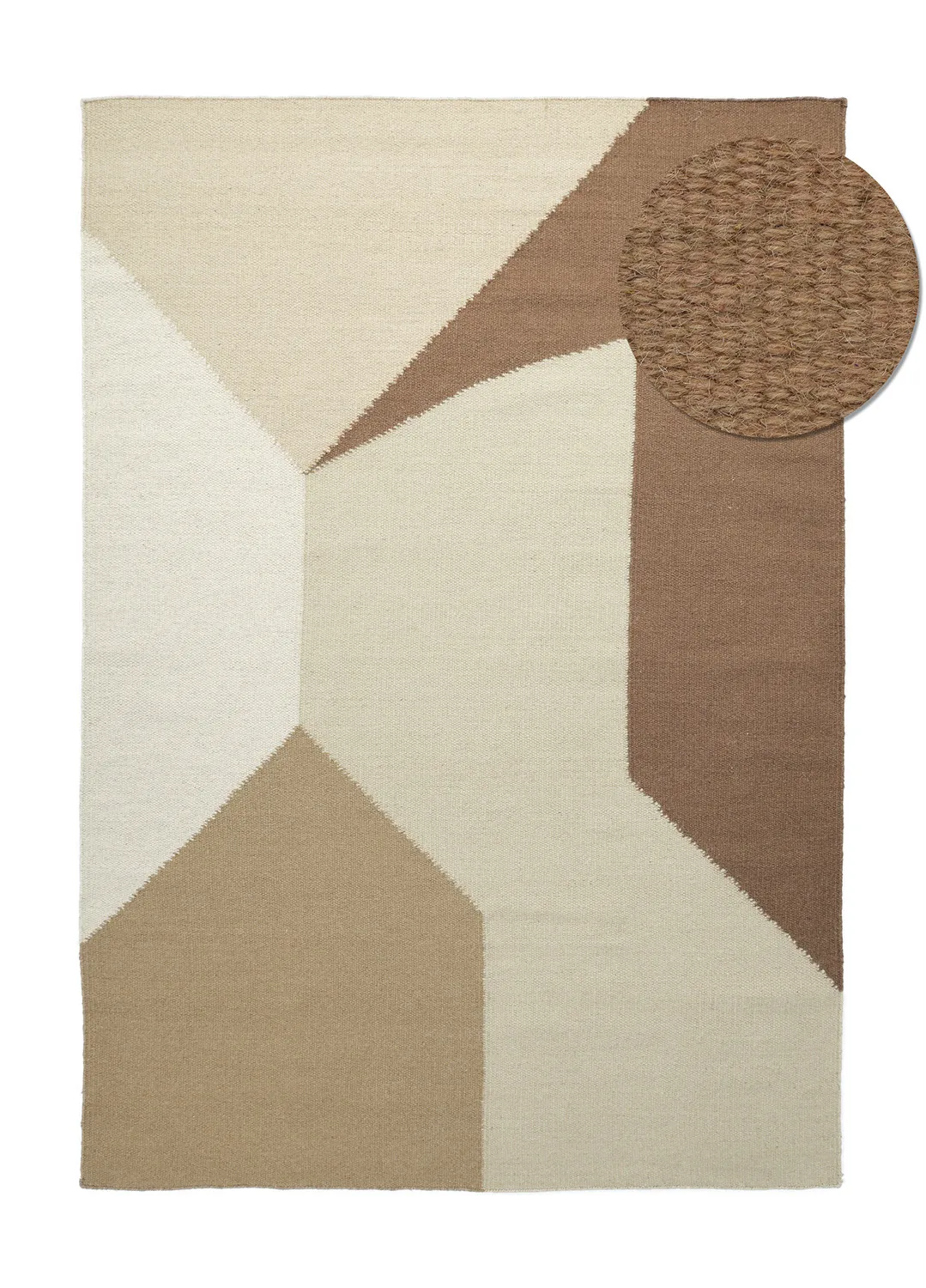 Wollen-vloerkleed - Aveiro (beige/multi)