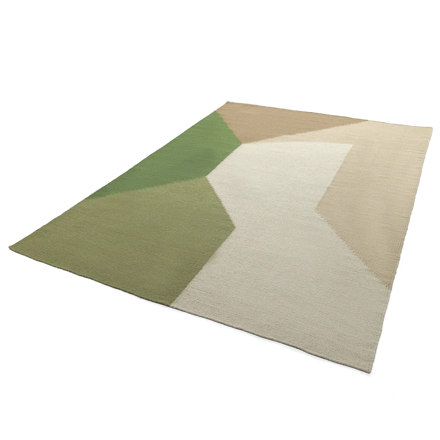 Wollen-vloerkleed - Aveiro (groen/multi)