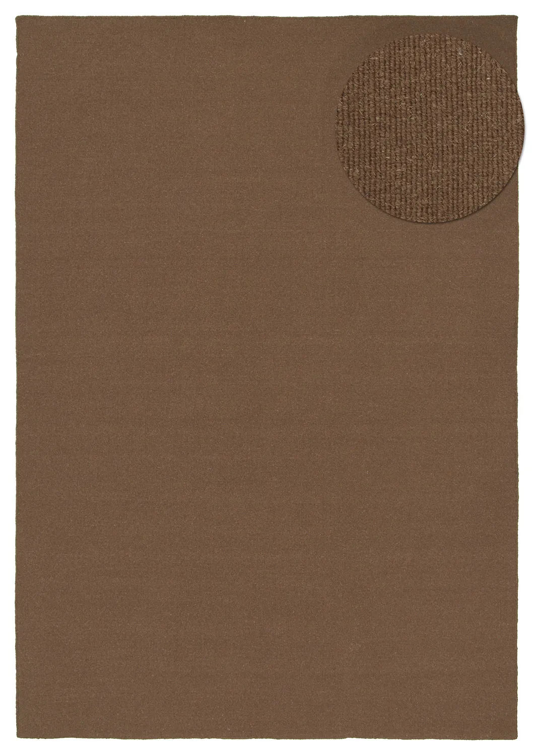 Wollen-vloerkleed - Charonne Flat Handloom Wool Premium (bruin)