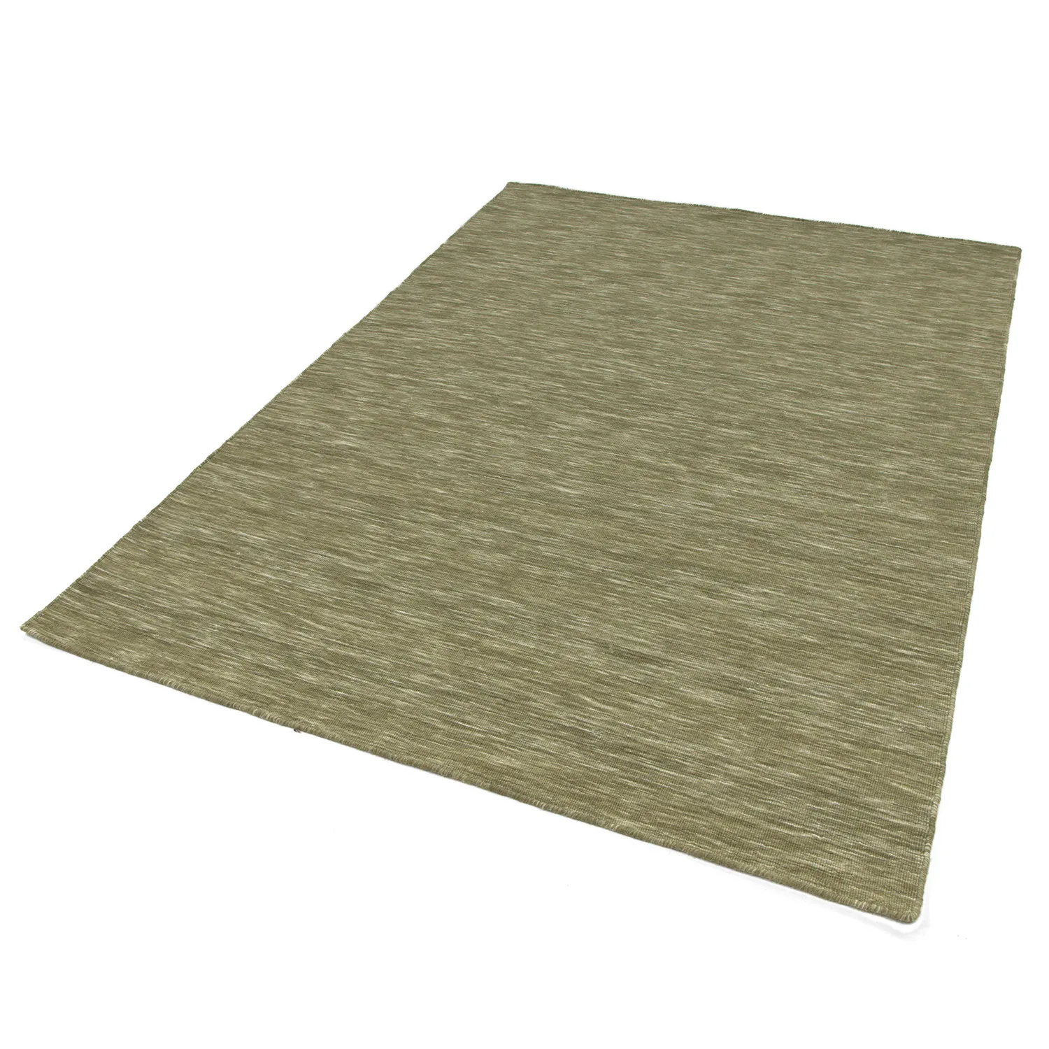Wollen-vloerkleed - Charonne Flat Handloom Wool Premium (groente)