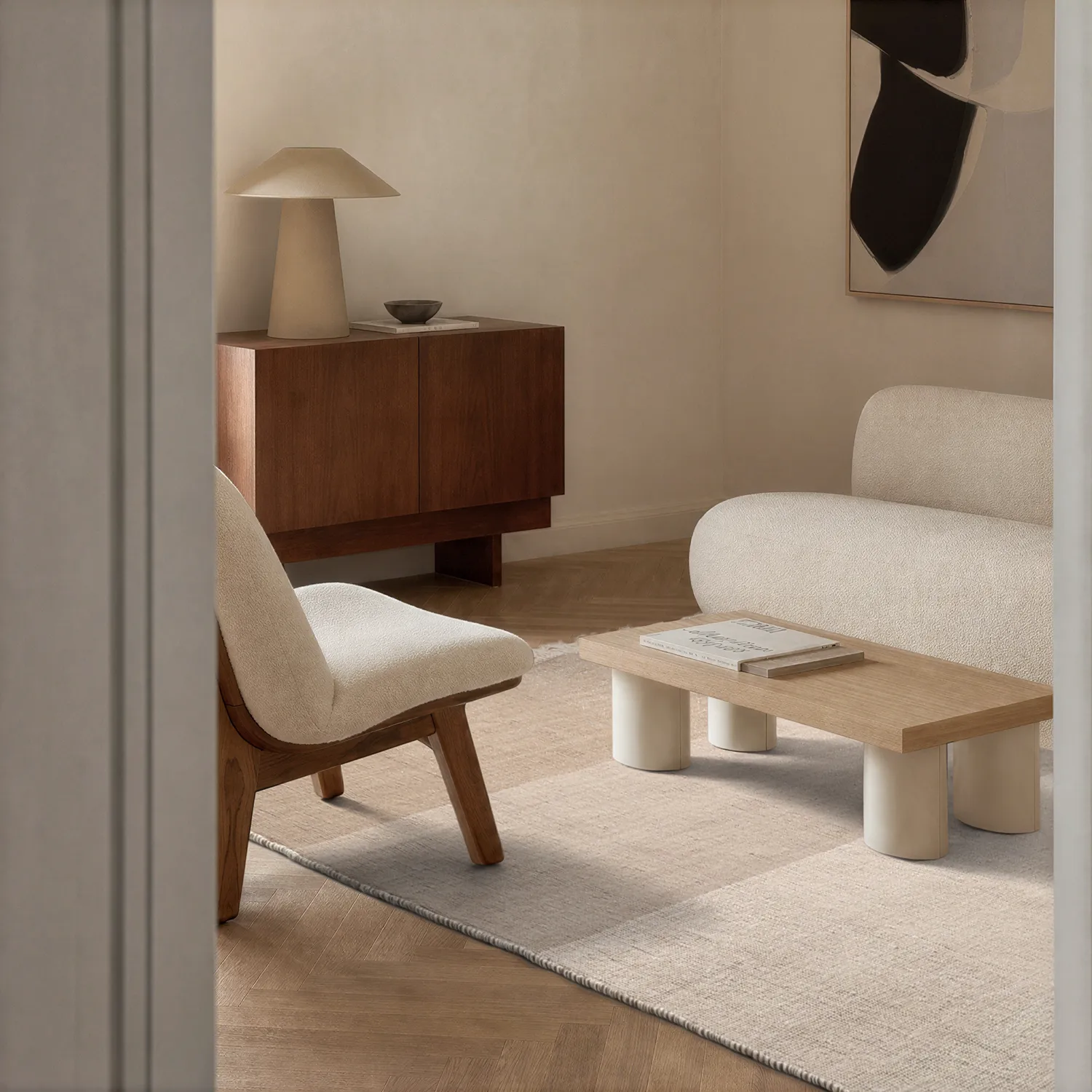 Wollen-vloerkleed - Chaves (beige)