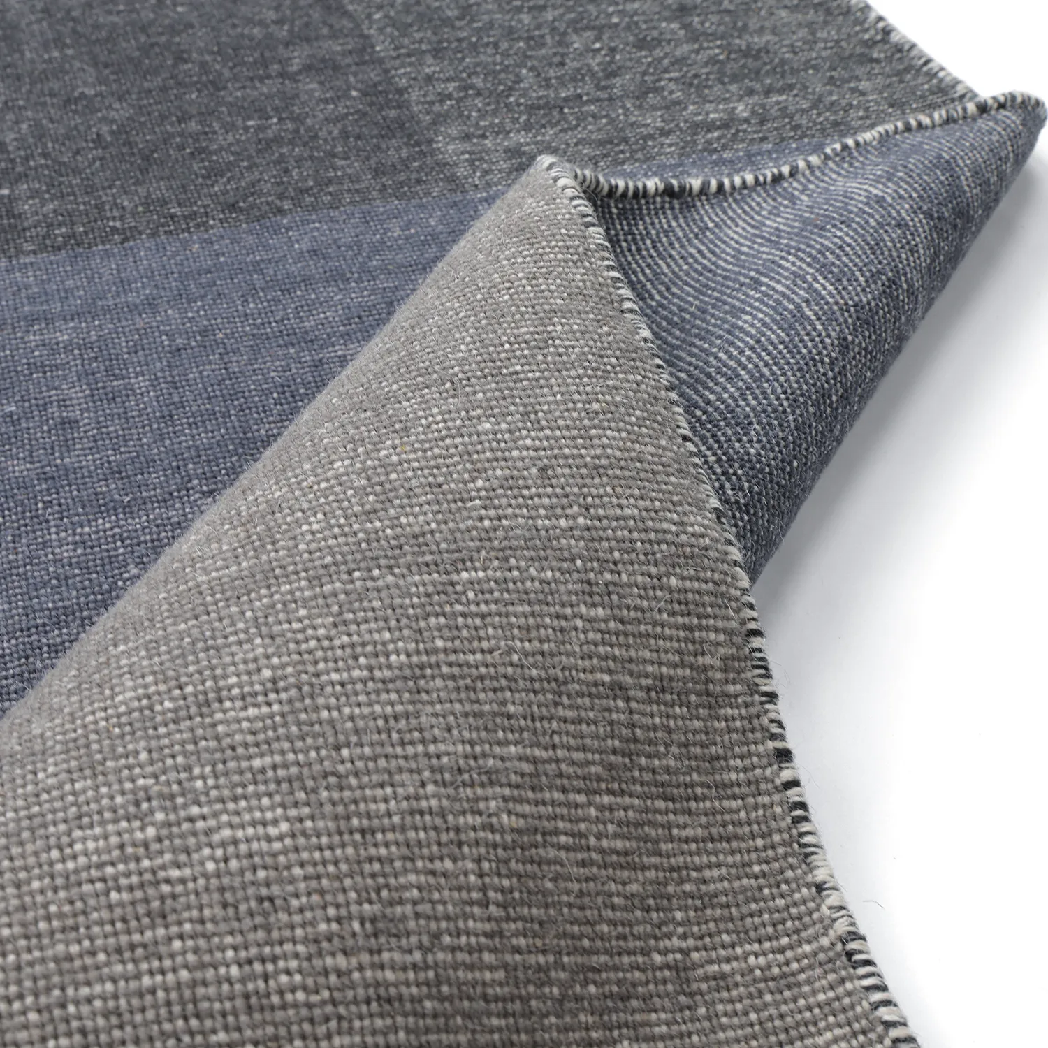 Wollen-vloerkleed - Chaves (blauw/grijs/wit)