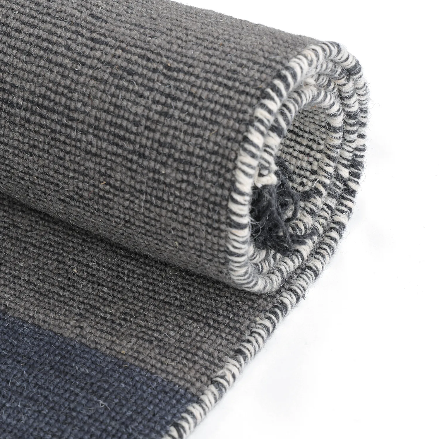 Wollen-vloerkleed - Chaves (blauw/grijs/wit)