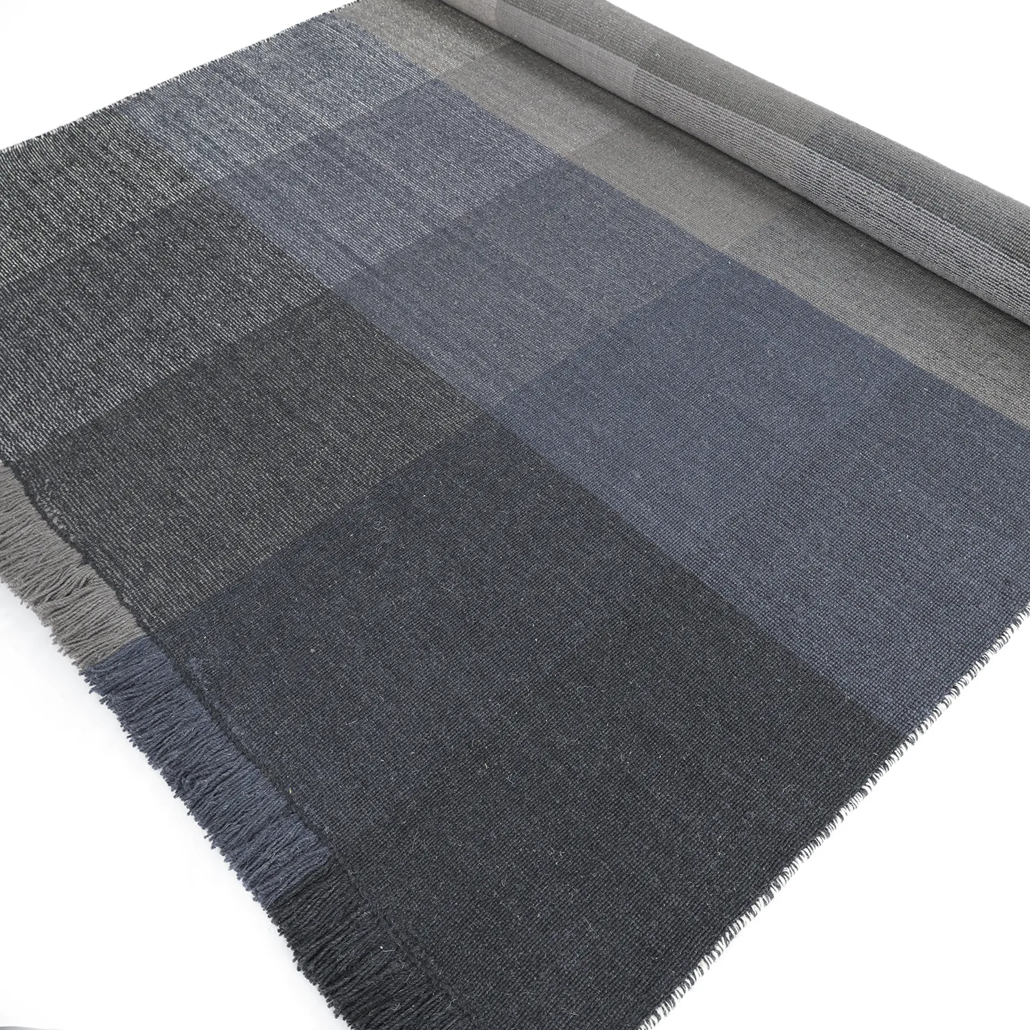 Wollen-vloerkleed - Chaves (blauw/grijs/wit)