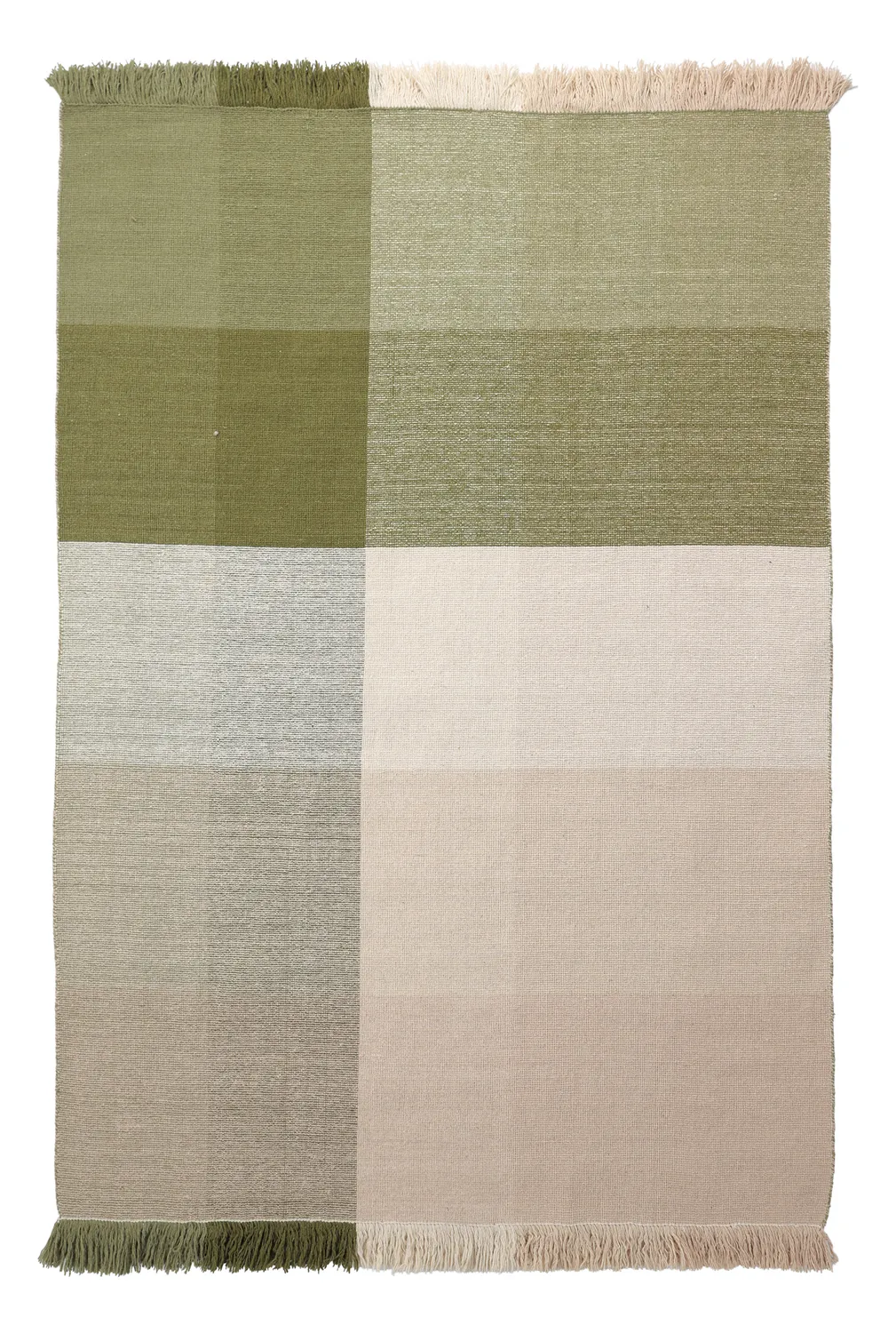 Wollen-vloerkleed - Chaves (groen/beige)