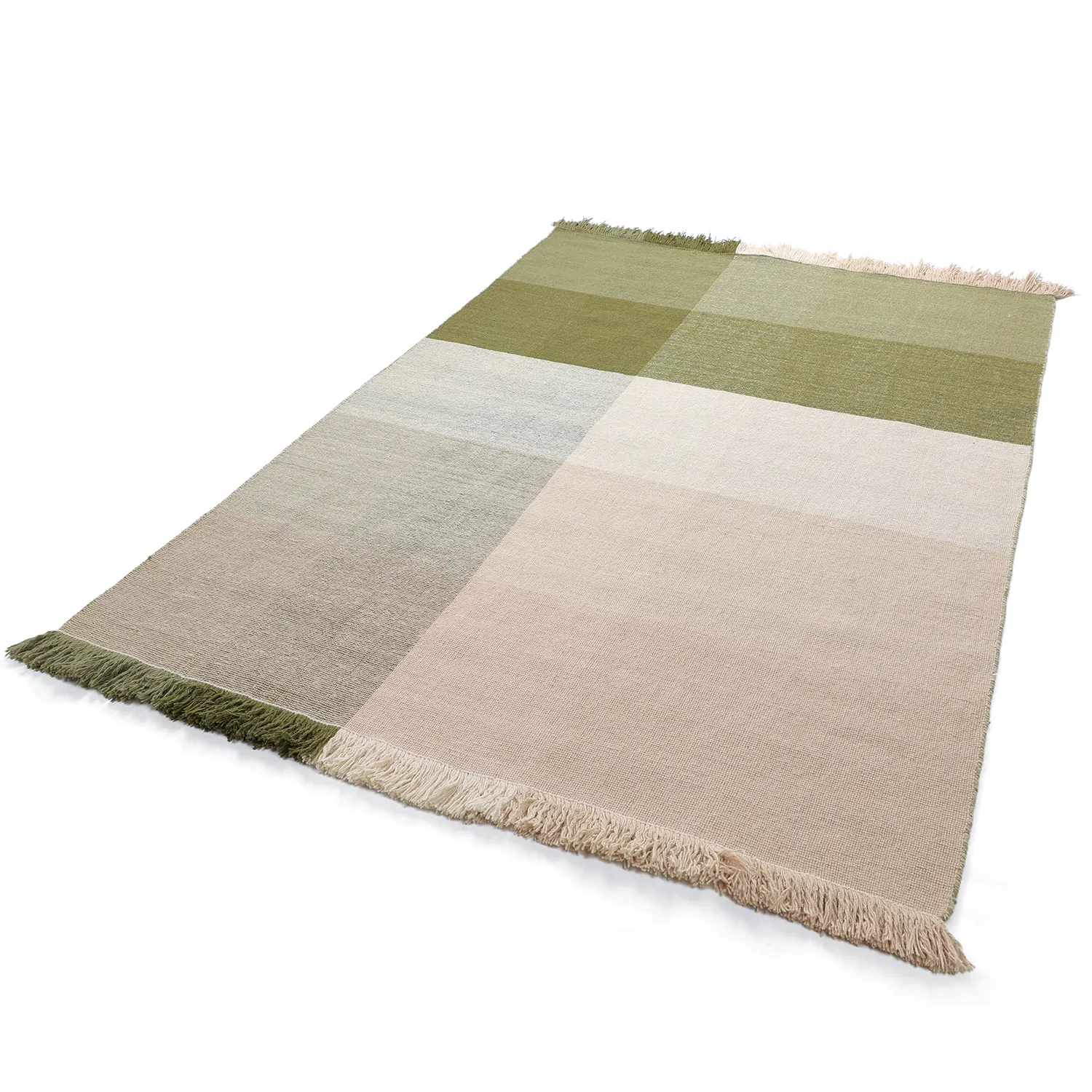 Wollen-vloerkleed - Chaves (groen/beige)