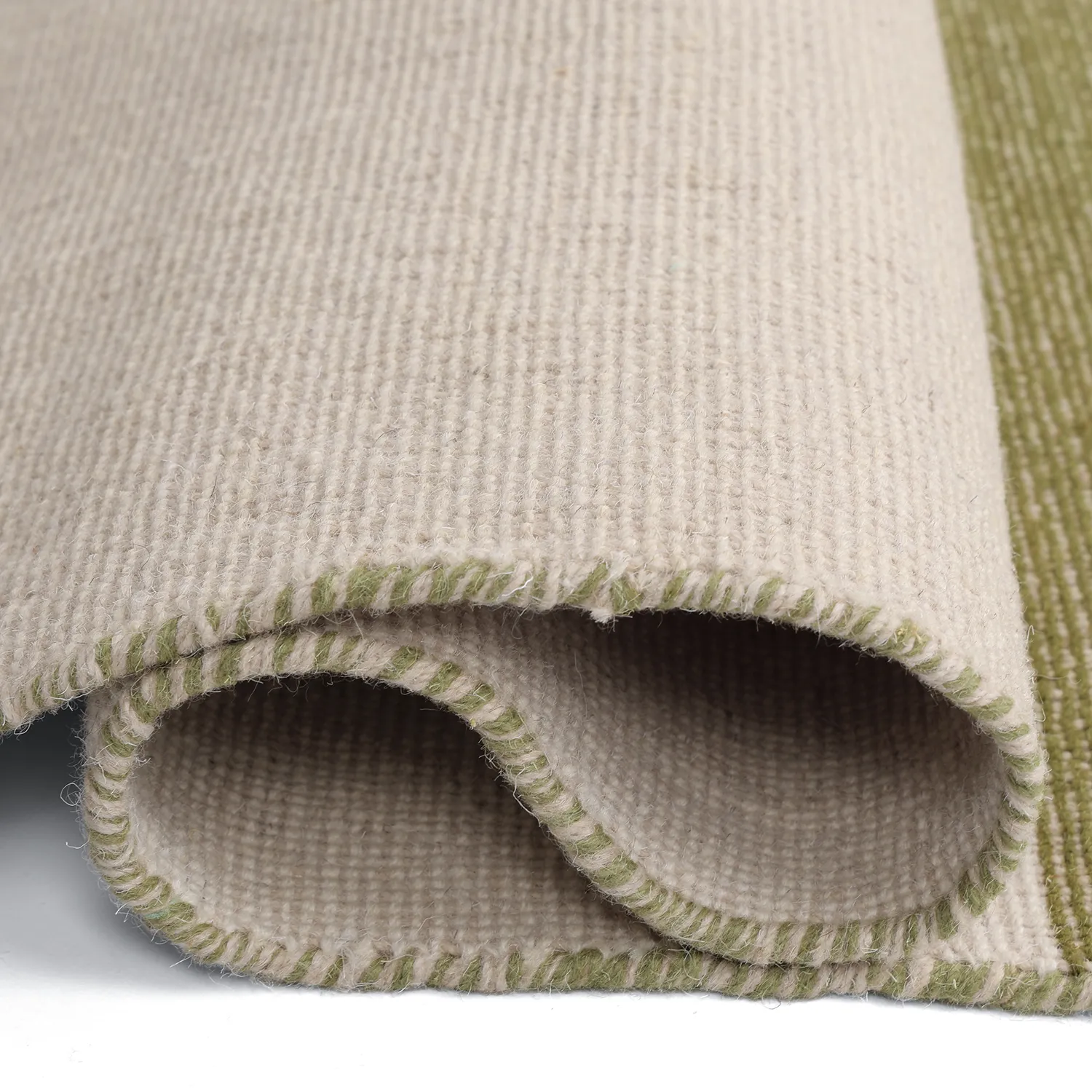 Wollen-vloerkleed - Chaves (groen/beige)