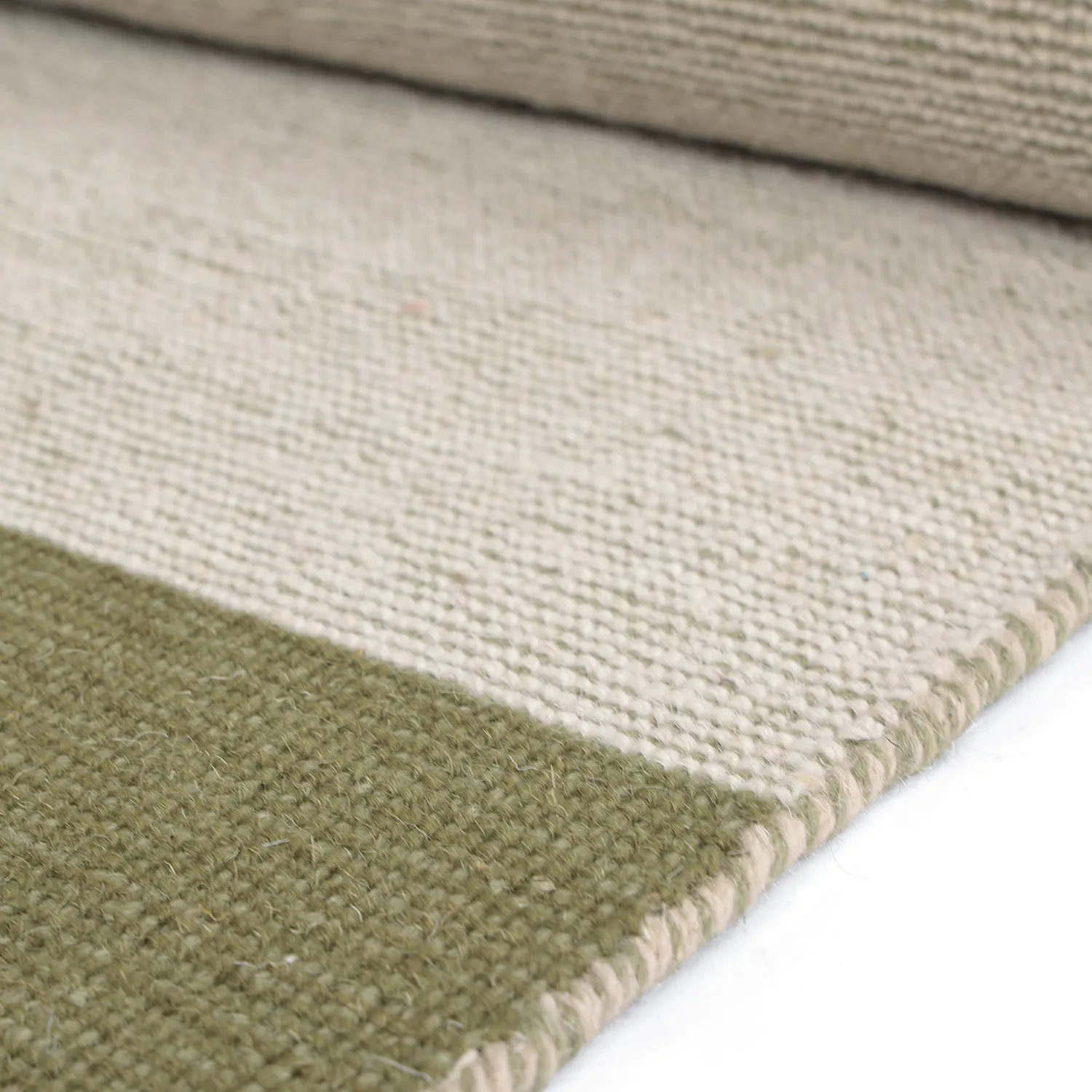 Wollen-vloerkleed - Chaves (groen/beige)
