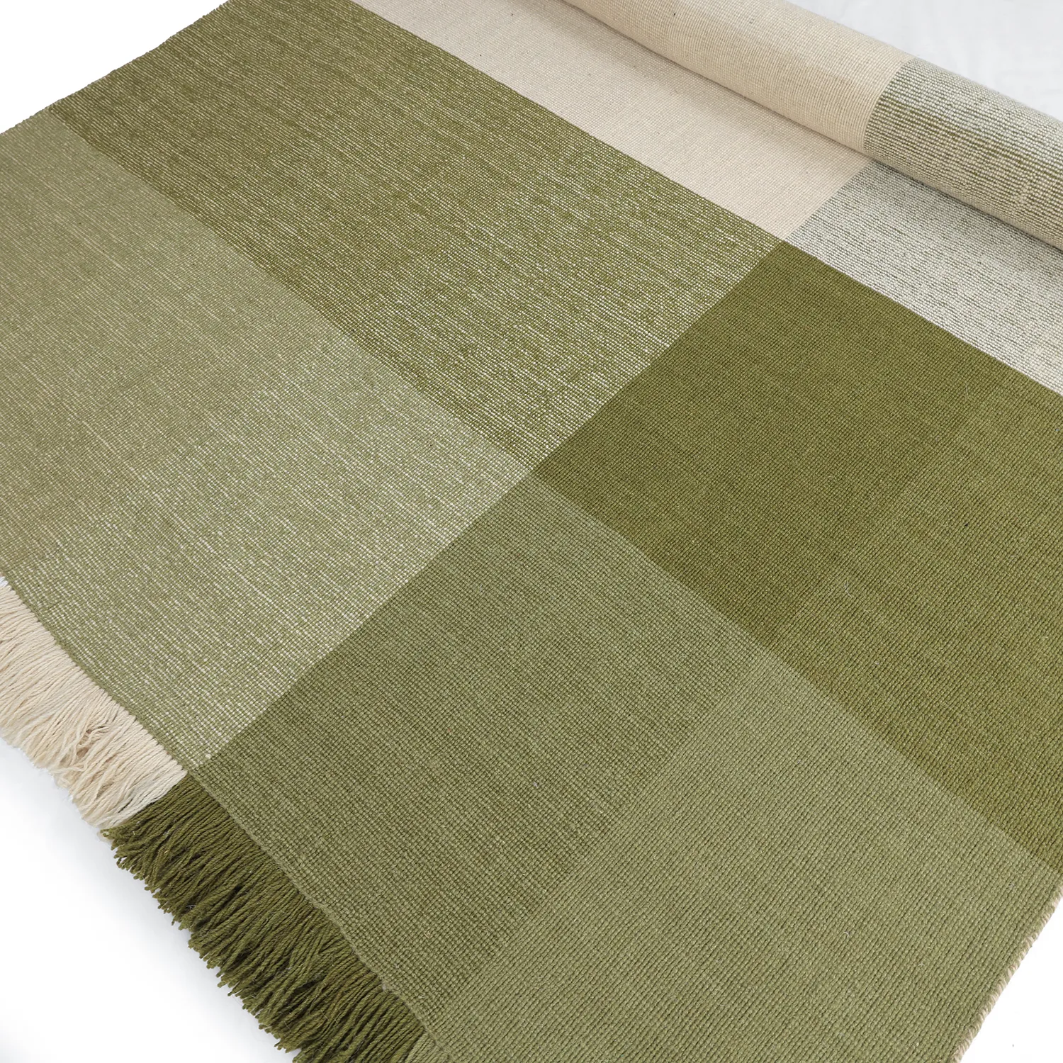 Wollen-vloerkleed - Chaves (groen/beige)