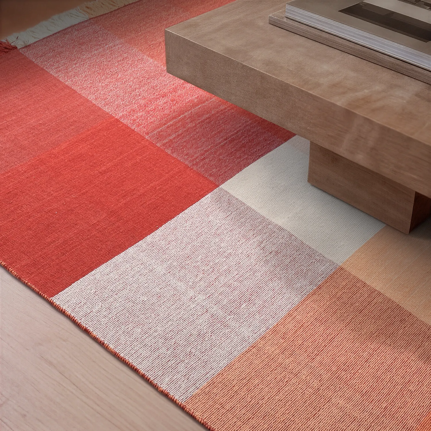 Wollen-vloerkleed - Chaves (rood/oranje)