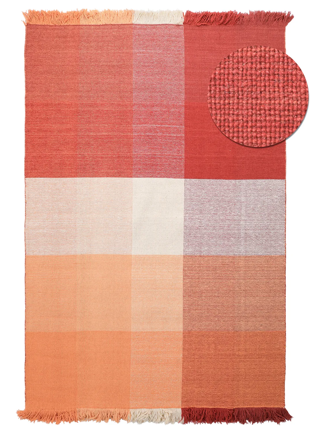 Wollen-vloerkleed - Chaves (rood/oranje)