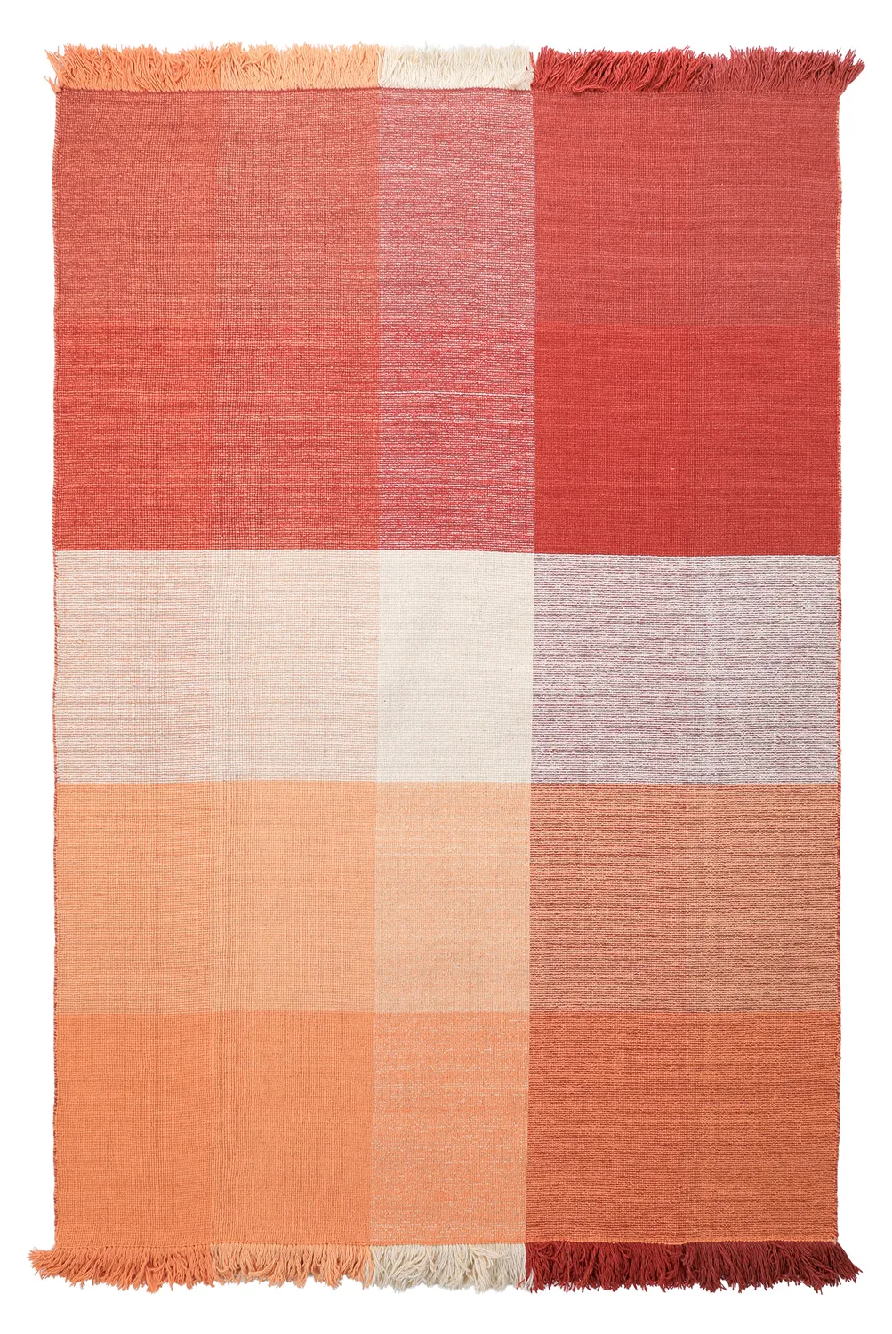Wollen-vloerkleed - Chaves (rood/oranje)