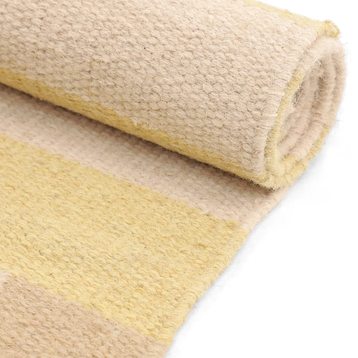 Wollen-vloerkleed - Covilha (room/beige/lichtgeel)